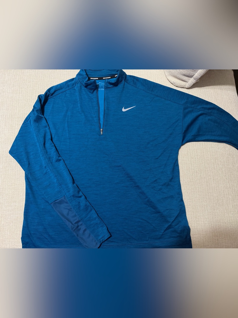 Nike Men's Royal Blue Quarter-Zip Dri-FIT Pullover